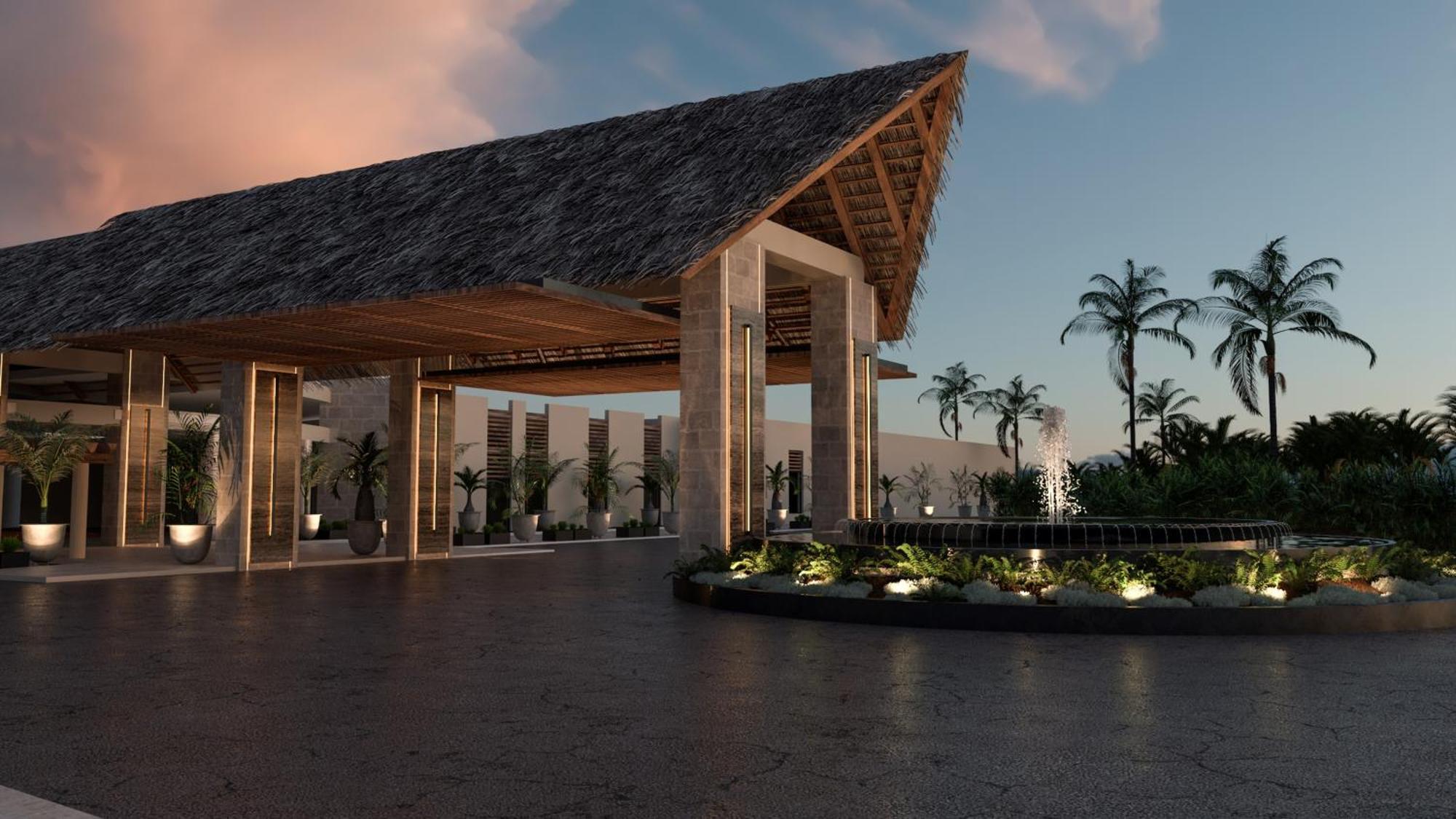 ブレスレス プンタ カーナ リゾート ＆ スパ 大人専用 プンタ・カナ エクステリア 写真 The entrance of the resort